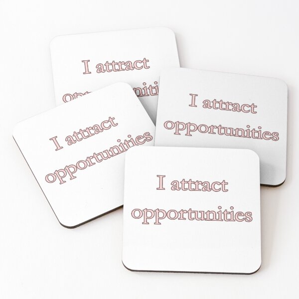 Item preview, I Attract Opportunities Manifestation Affirmation Print designed and sold by EvelynKarina.