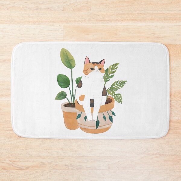 Item preview, Calico Cat With House Plants designed and sold by xiao xuans.