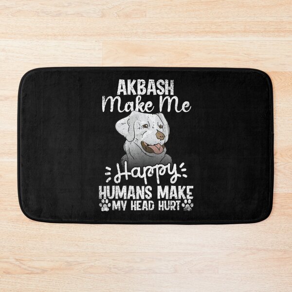 Item preview, Akbash Make Me Happy Humans Make My Head Hurt Funny Humorous Dog Lovers designed and sold by CosmoKitsch.