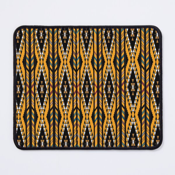 Item preview, Modern Aztec diamond motif in mustard and orange, zigzag pattern for textile design. designed and sold by AdesignbyG.