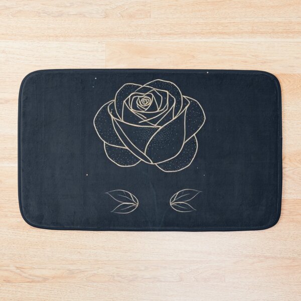 Item preview, Rose in white outline under starry sky designed and sold by RAISC.