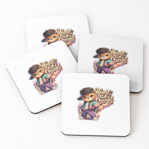 Item preview, Heart Full of Dreams – Swag Teddy Bear in Gradient Streetwear designed and sold by SparkVault.