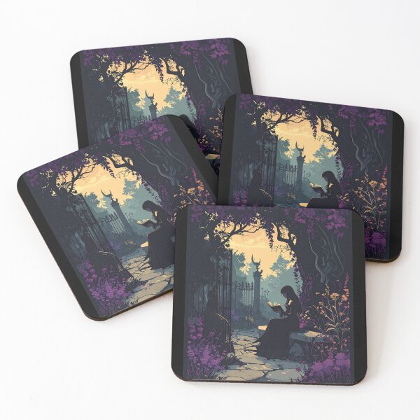 Item preview, Girl Reading in the Haunted Garden designed and sold by TripleMoonCrafts.