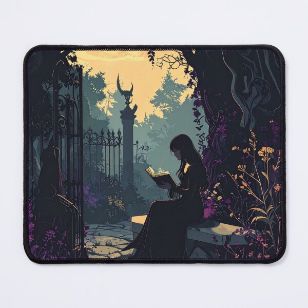 Item preview, Girl Reading in the Haunted Garden designed and sold by TripleMoonCrafts.