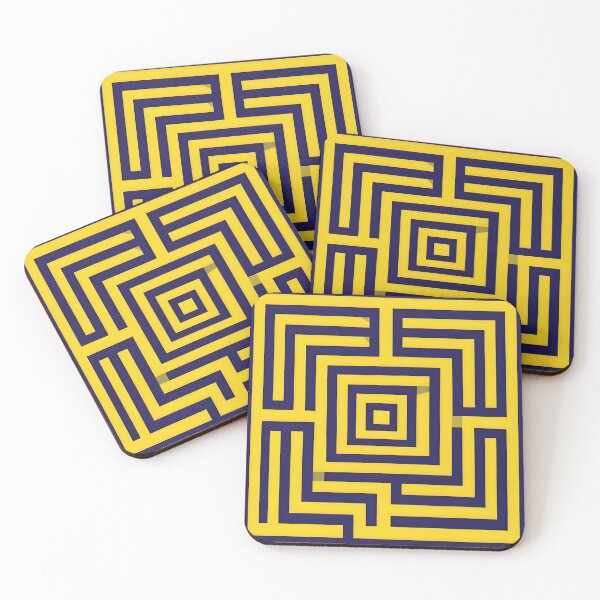 Item preview, Golden Labyrinth: Geometric Navy Maze Design designed and sold by DW-AiRT.