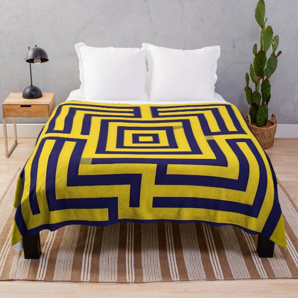 Item preview, Golden Labyrinth: Geometric Navy Maze Design designed and sold by DW-AiRT.
