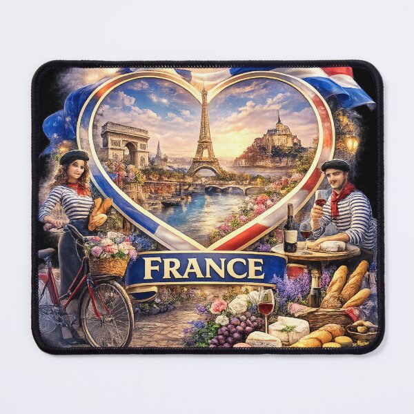 Item preview, France Heart Landmark Design – Paris Eiffel Tower Travel Art designed and sold by NAJURE.