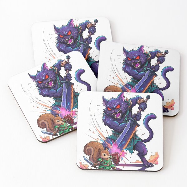 Item preview, Squirrel Knight vs. Cat Demon designed and sold by PP&RAINBOW SHOP.