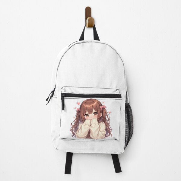 Item preview, Cute Kawaii Anime Girl Sticker | Soft Aesthetic Blush Chibi Girl | Adorable Pastel Anime Sticker designed and sold by Lovely5616.