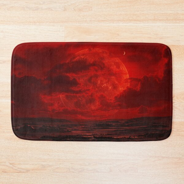 Item preview, Blood Moon Dystopian Landscape - Red Planet Sci-Fi designed and sold by fotoNoz.