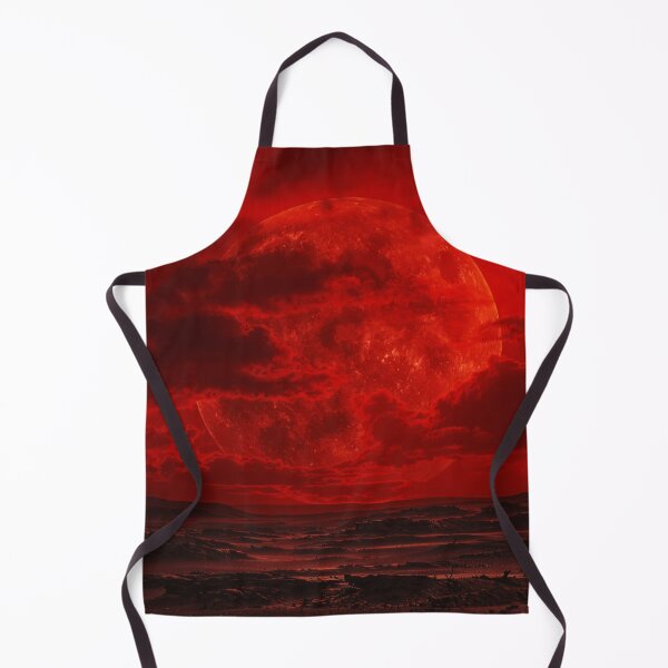 Item preview, Blood Moon Dystopian Landscape - Red Planet Sci-Fi designed and sold by fotoNoz.