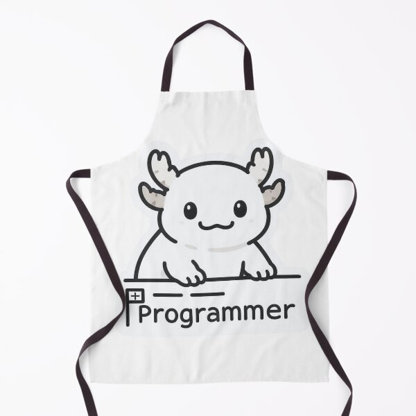 Item preview, Axolotl Programmer - Minimalist White Aesthetic Tech Sticker designed and sold by fotoNoz.