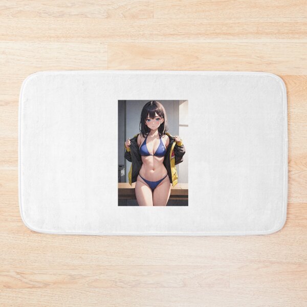 Item preview, Kanebashi Ashiginori - Sporty Anime Girl in Blue Bikini and Yellow Jacket Art designed and sold by iloveanimechibi.