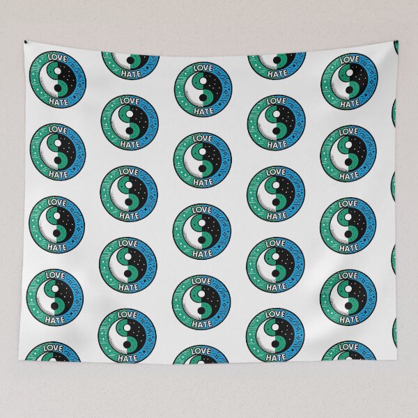 Item preview, Embrace the Balance: Cosmic Love & Hate Yin Yang Design designed and sold by SideKickCreates.