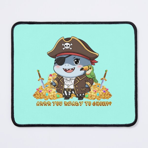Item preview, Arrr You Ready To Chomp? Pirate Shark designed and sold by Nature's Chibis.