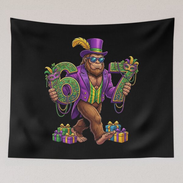 Item preview, Bigfoot Mardi Gras Six Seven Parade Celebration designed and sold by FormalDehyena.