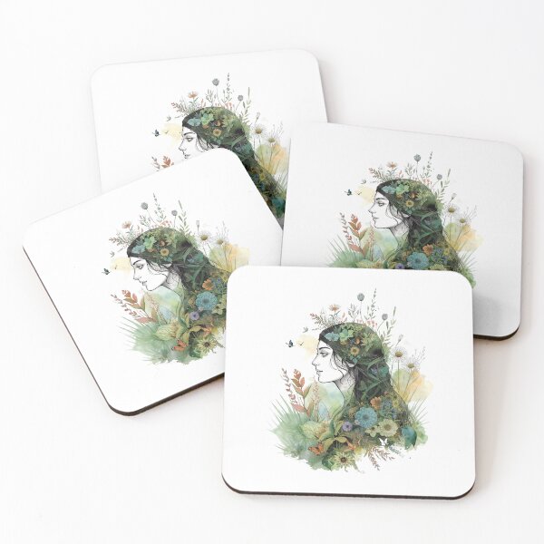 Item preview, A Beautiful Nature Goddess Surrounded by Flowers designed and sold by Soulstar Designs.
