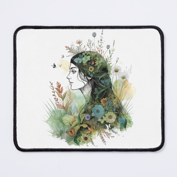 Item preview, A Beautiful Nature Goddess Surrounded by Flowers designed and sold by Soulstar Designs.
