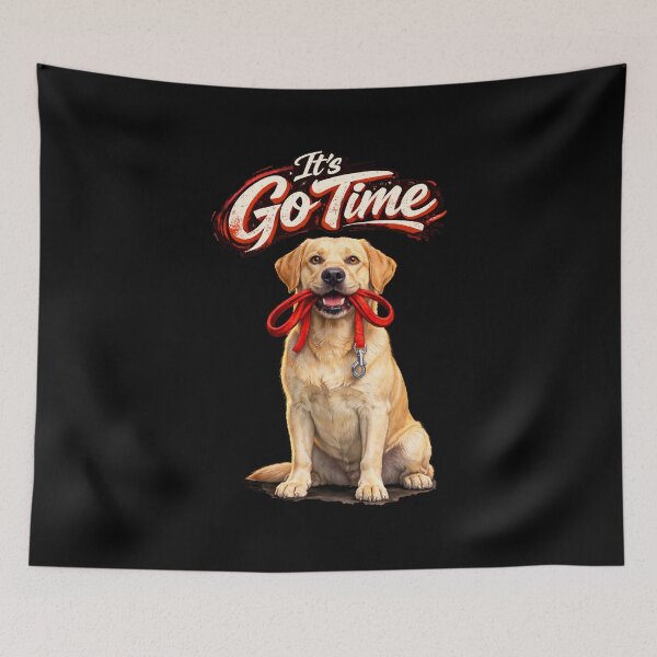 Item preview, Yellow Labrador "It’s Go Time" Design – Funny Lab Dog Lover Gift, Cute Yellow Lab Graphic designed and sold by 486DesignCo.
