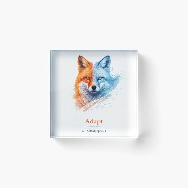 Item preview, Adapt or Disappear – Motivational Fox Design designed and sold by NAJURE.