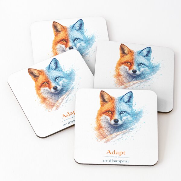 Item preview, Adapt or Disappear – Motivational Fox Design designed and sold by NAJURE.