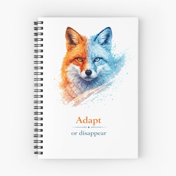 Item preview, Adapt or Disappear – Motivational Fox Design designed and sold by NAJURE.