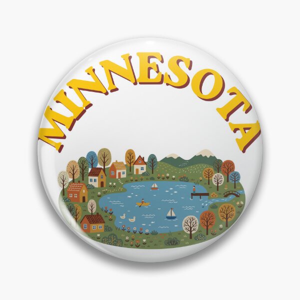 Item preview, Minnesota Common Loon Folk Art - Land of 10,000 Lakes Illustration designed and sold by PeerMstudio.