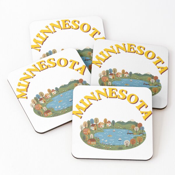 Item preview, Minnesota Common Loon Folk Art - Land of 10,000 Lakes Illustration designed and sold by PeerMstudio.