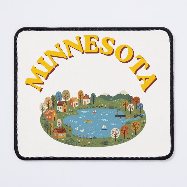 Item preview, Minnesota Common Loon Folk Art - Land of 10,000 Lakes Illustration designed and sold by PeerMstudio.