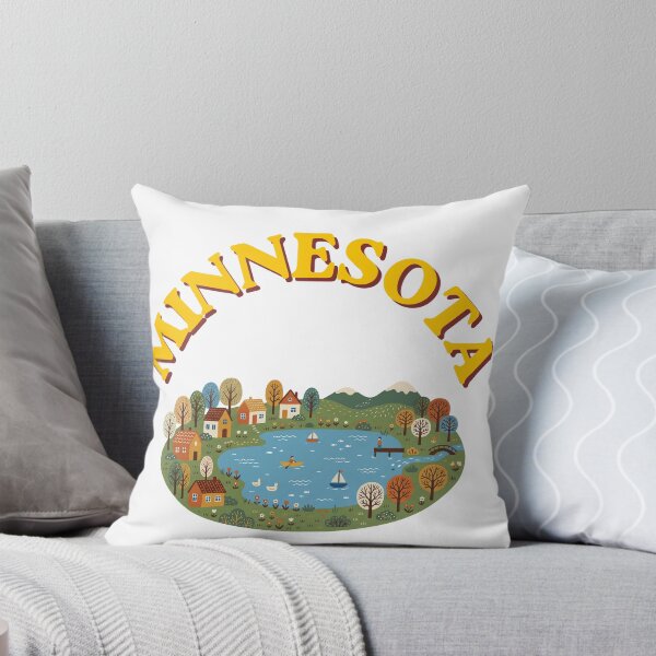 Item preview, Minnesota Common Loon Folk Art - Land of 10,000 Lakes Illustration designed and sold by PeerMstudio.