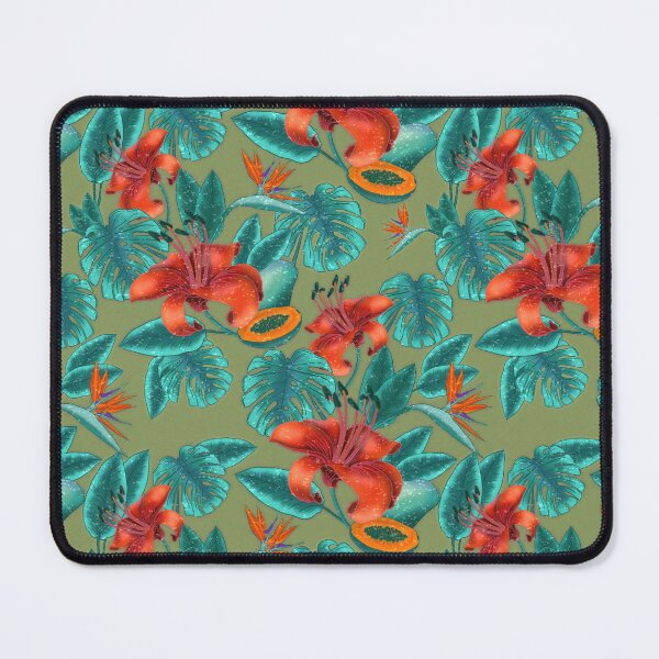 Item preview, Tropical Jungle: Amaryllis, Monstera and Exotic Mangoes designed and sold by Nekogobido.