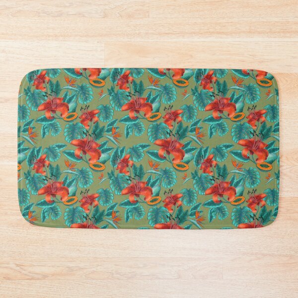 Item preview, Tropical Jungle: Amaryllis, Monstera and Exotic Mangoes designed and sold by Nekogobido.
