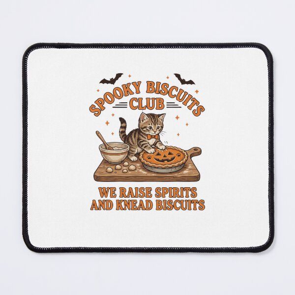 Item preview, Spooky Biscuits Club We Raise Spirits And Knead Biscuits Halloween Cat Baking Feline Baker designed and sold by FormalDehyena.