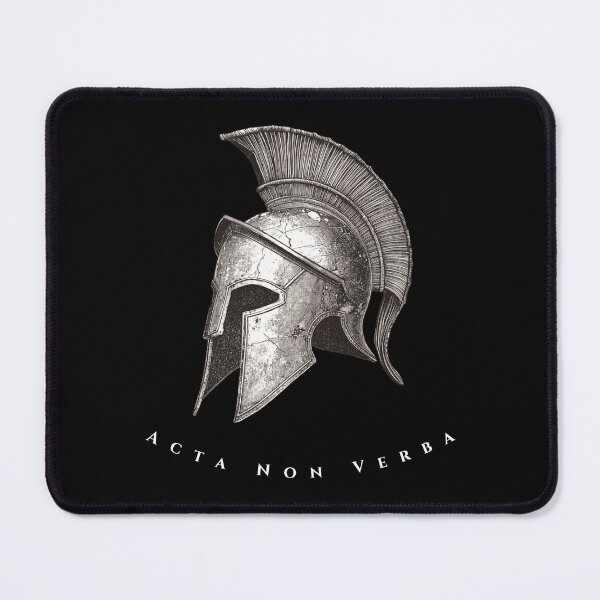 Item preview, Vintage Spartan Helmet Engraving - Acta Non Verba designed and sold by Pixelith-Arts.
