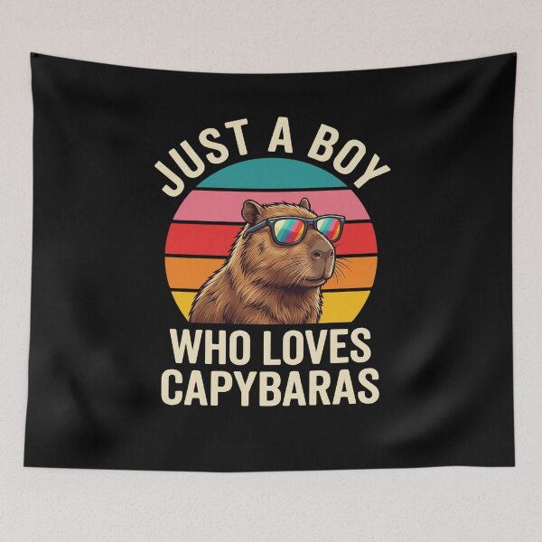 Item preview, Just A Boy Who Loves Capybaras Capybara Lover Boy Gift designed and sold by FormalDehyena.