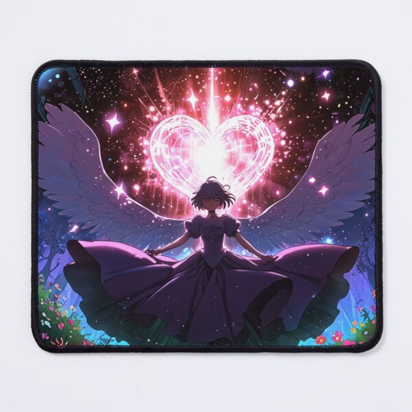 Item preview, “Angel Heart Glow – Fantasy Anime Aesthetic Spiritual Art” designed and sold by KomoFrames.