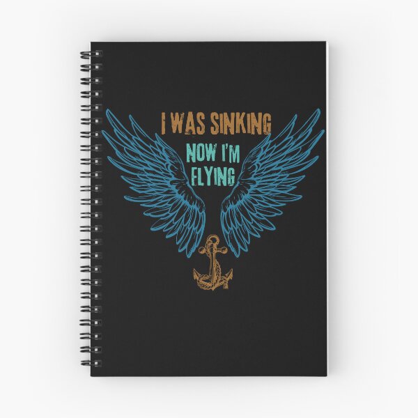 Item preview, I Was Sinking - Now I'm Flying- Motivational recovery design designed and sold by TheDiamondRift.