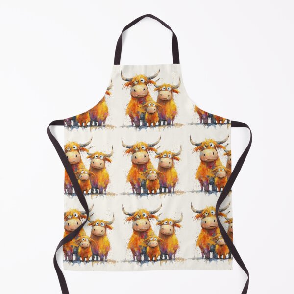 Item preview, Cute HiGHLaND SCoTTiSH CoWS ' Indian Yellow Highland Coos ' Designs BY SHiRLeY MacARTHuR designed and sold by Shirley MacArthur Art.