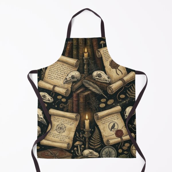 Item preview, Vintage Animal Skulls & Ancient Scrolls Dark Academia Pattern designed and sold by InnerwayStudio.