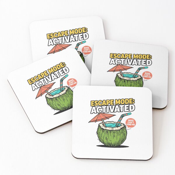Item preview, Out of Office Forever - Funny Vacation Coconut Drink Sticker designed and sold by HBDStudio.