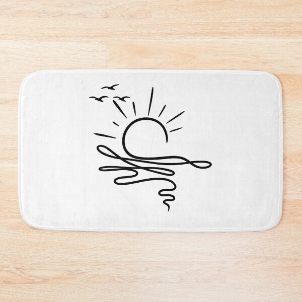 Item preview, Sun Ocean Linear Graphic Boho Summer, Trendy Beach Tee, Cute Minimalist Summer designed and sold by faridman.