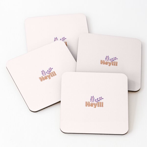 Item preview, Hey!!! Bold Fun Greeting Typography with Leaves designed and sold by JeanWanders.