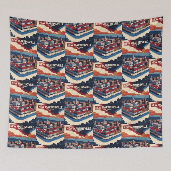 Item preview, New Martinsville West Virginia 1950s USA Vintage Travel Tourism designed and sold by TravelersGems.