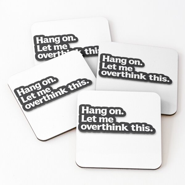 Item preview, Hang On Let Me Overthink This Funny Anxiety Sticker | Introvert Overthinking Quote designed and sold by UmarSBazaaR.