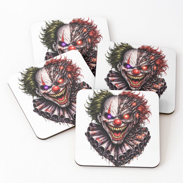 Artikelvorschau, Cyberpunk Horror Clown – Glitch Evil Clown Face Design entworfen und verkauft von unglaublichGut.