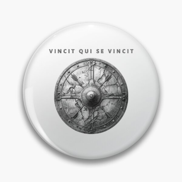 Item preview, Vintage Spartan Battle Shield - Vincit Qui Se Vincit designed and sold by Pixelith-Arts.