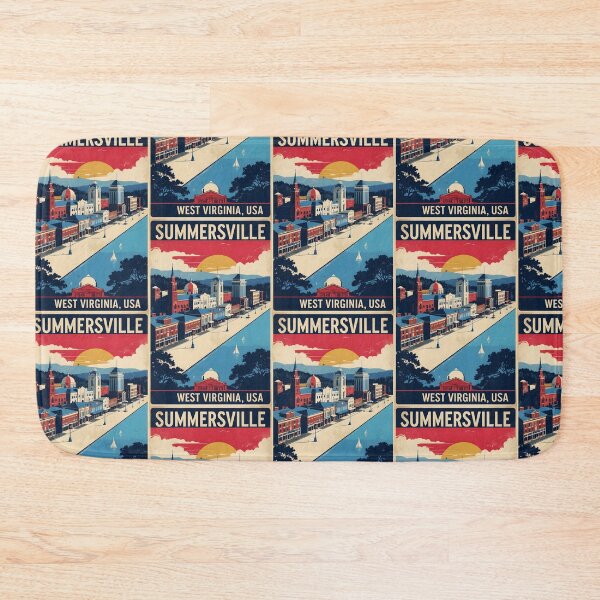 Item preview, Summersville West Virginia 1950s USA Vintage Travel Tourism designed and sold by TravelersGems.