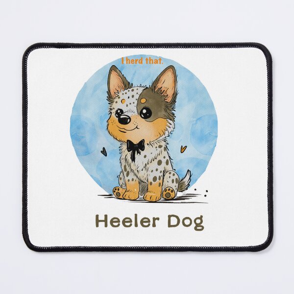 Item preview, Australian Cattle Dog Cute T-Shirt | Heeler Dog “I Herd That” Funny Pun | Blue Heeler Lover Gift | Kawaii Dog Illustration designed and sold by SimoesArtistry.
