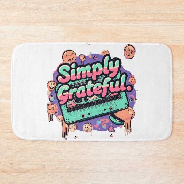 Item preview, Retro 90s Cassette Tape Simply Grateful Aesthetic Smileys designed and sold by The Daily Progress.