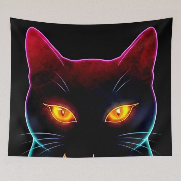 Item preview, The Void Is Watching - Minimalist Halloween Black Cat designed and sold by MariDonna.